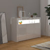 Senkki LED-valoilla korkeakiilto valkoinen 115,5x30x75 cm