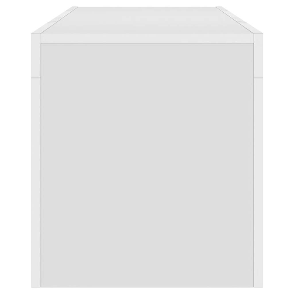 Valkoinen tv-taso led-valoilla Lupeanu 120x35x40cm