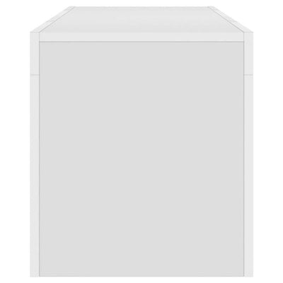 Valkoinen tv-taso led-valoilla Lupeanu 120x35x40cm