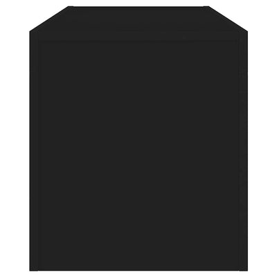 Musta tv-taso led-valoilla Lupeanu 120x35x40cm