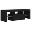 TV-taso LED-valoilla musta 120x35x40 cm