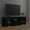 TV-taso LED-valoilla musta 120x35x40 cm