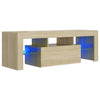 TV-taso LED-valoilla Sonoma-tammi 120x35x40 cm