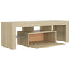 TV-taso LED-valoilla Sonoma-tammi 120x35x40 cm