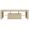 TV-taso LED-valoilla Sonoma-tammi 120x35x40 cm