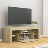 TV-taso LED-valoilla Sonoma-tammi 120x35x40 cm