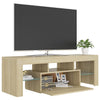 TV-taso LED-valoilla Sonoma-tammi 120x35x40 cm