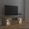 TV-taso LED-valoilla Sonoma-tammi 120x35x40 cm