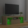 TV-taso LED-valoilla Sonoma-tammi 120x35x40 cm