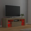 TV-taso LED-valoilla Sonoma-tammi 120x35x40 cm