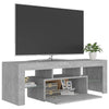 TV-taso LED-valoilla betoninharmaa 120x35x40 cm