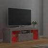 TV-taso LED-valoilla betoninharmaa 120x35x40 cm