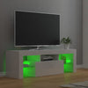 TV-taso LED-valoilla korkeakiilto valkoinen 120x35x40 cm