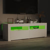 TV-taso LED-valoilla valkoinen 120x35x40 cm