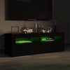 TV-taso LED-valoilla musta 120x35x40 cm