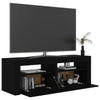 TV-taso LED-valoilla musta 120x35x40 cm