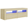 TV-taso LED-valoilla Sonoma-tammi 120x35x40 cm