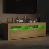 TV-taso LED-valoilla Sonoma-tammi 120x35x40 cm