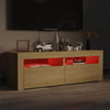 TV-taso LED-valoilla Sonoma-tammi 120x35x40 cm