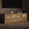 TV-taso LED-valoilla Sonoma-tammi 120x35x40 cm