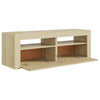 TV-taso LED-valoilla Sonoma-tammi 120x35x40 cm