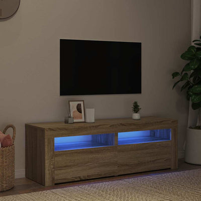 Sonoma tammi tv-taso led-valoilla Athema 120x35x40cm
