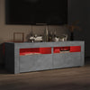 TV-taso LED-valoilla betoninharmaa 120x35x40 cm