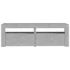TV-taso LED-valoilla betoninharmaa 120x35x40 cm