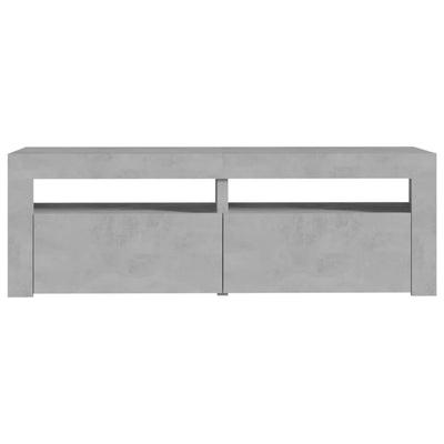 TV-taso LED-valoilla betoninharmaa 120x35x40 cm