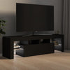 TV-taso LED-valoilla musta 140x36,5x40 cm