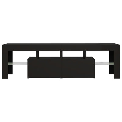 TV-taso LED-valoilla musta 140x36,5x40 cm