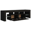 TV-taso LED-valoilla musta 140x36,5x40 cm
