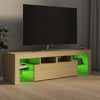 TV-taso LED-valoilla Sonoma-tammi 140x36,5x40 cm