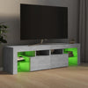 TV-taso LED-valoilla betoninharmaa 140x36,5x40 cm