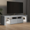 TV-taso LED-valoilla betoninharmaa 140x36,5x40 cm