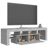 TV-taso LED-valoilla betoninharmaa 140x36,5x40 cm
