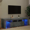 Betoninharmaa tv-taso led-valoilla Grozdana 140x36,5x40cm