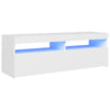 TV-taso LED-valoilla valkoinen 120x35x40 cm