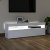 TV-taso LED-valoilla valkoinen 120x35x40 cm