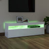 TV-taso LED-valoilla valkoinen 120x35x40 cm