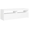 TV-taso LED-valoilla valkoinen 120x35x40 cm