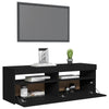 TV-taso LED-valoilla musta 120x35x40 cm