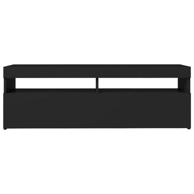 TV-taso LED-valoilla musta 120x35x40 cm