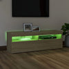 TV-taso LED-valoilla Sonoma-tammi 120x35x40 cm