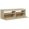 TV-taso LED-valoilla Sonoma-tammi 120x35x40 cm