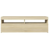 TV-taso LED-valoilla Sonoma-tammi 120x35x40 cm