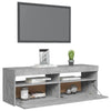 TV-taso LED-valoilla betoninharmaa 120x35x40 cm