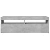 TV-taso LED-valoilla betoninharmaa 120x35x40 cm