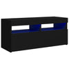 TV-taso LED-valoilla musta 90x35x40 cm
