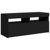 TV-taso LED-valoilla musta 90x35x40 cm